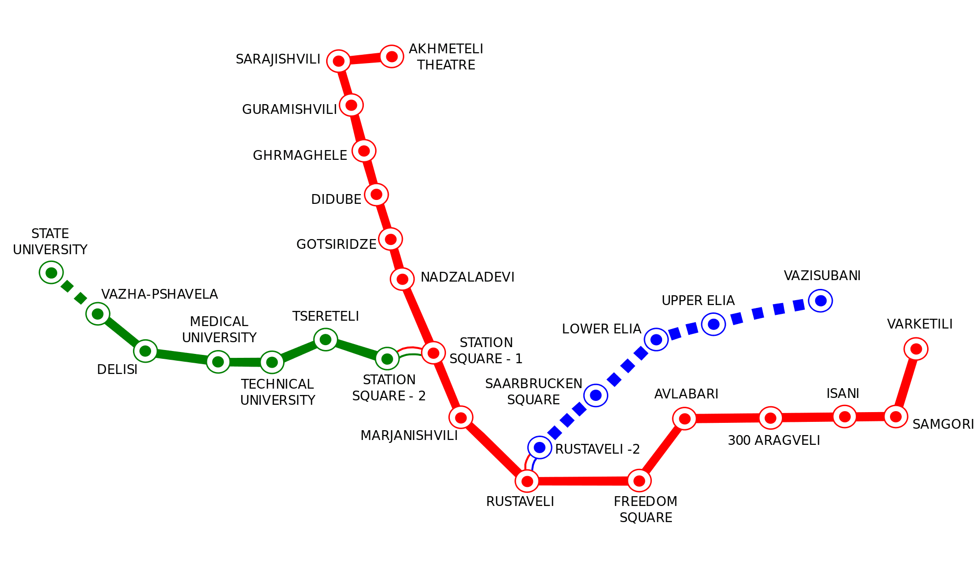 mapa del metro de tbilisi