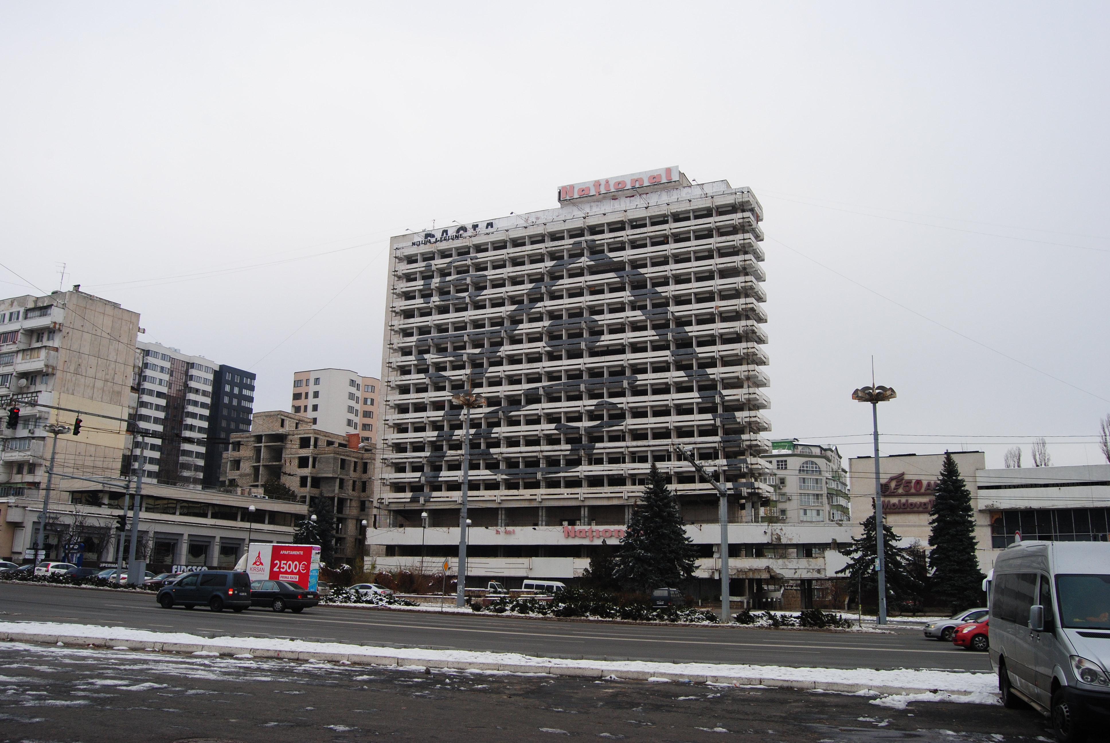El hotel National, abandonado en Chisinau