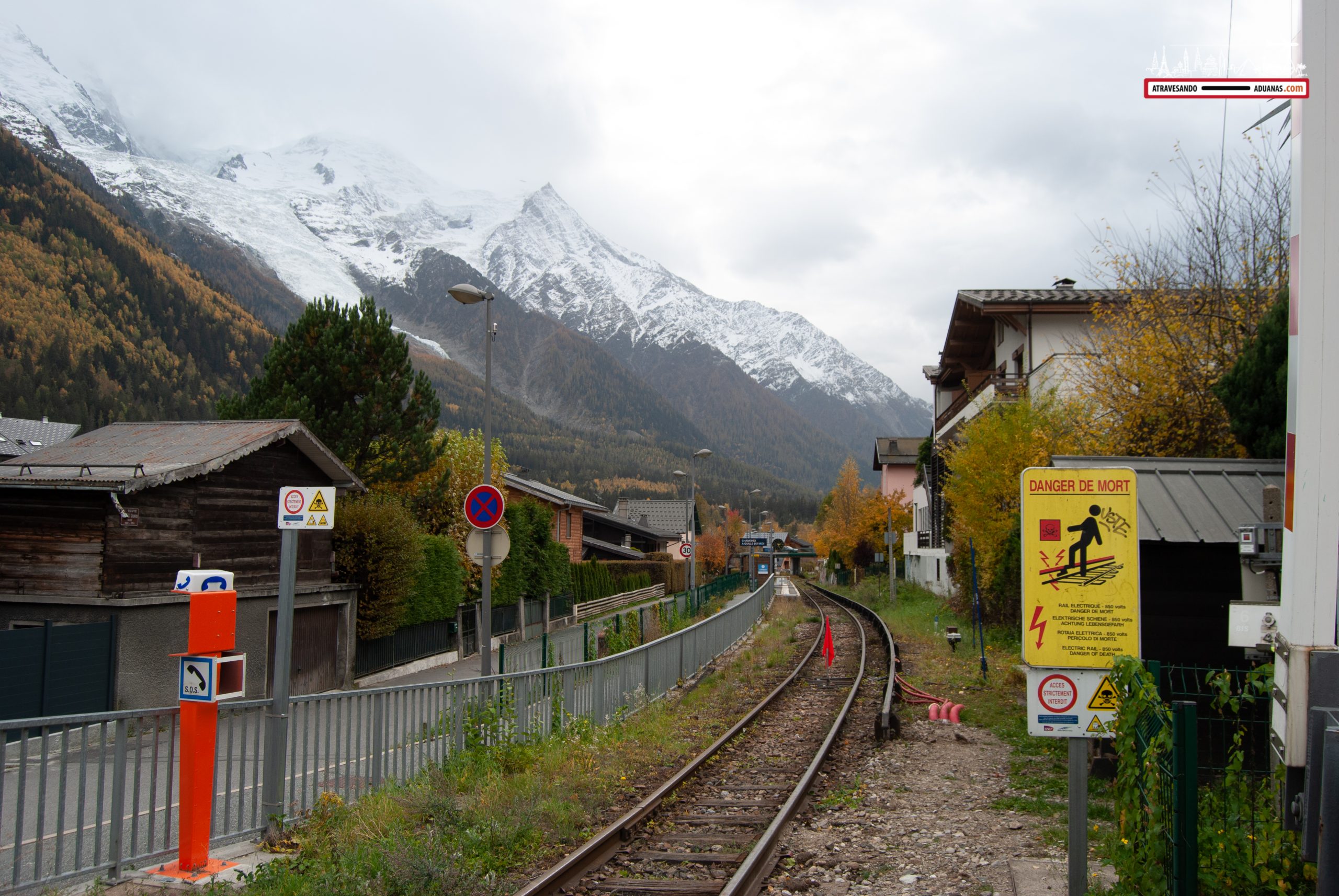 Tren cremallera en Chamonix